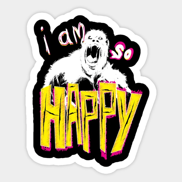 I am so happy Sticker by LostintheLines